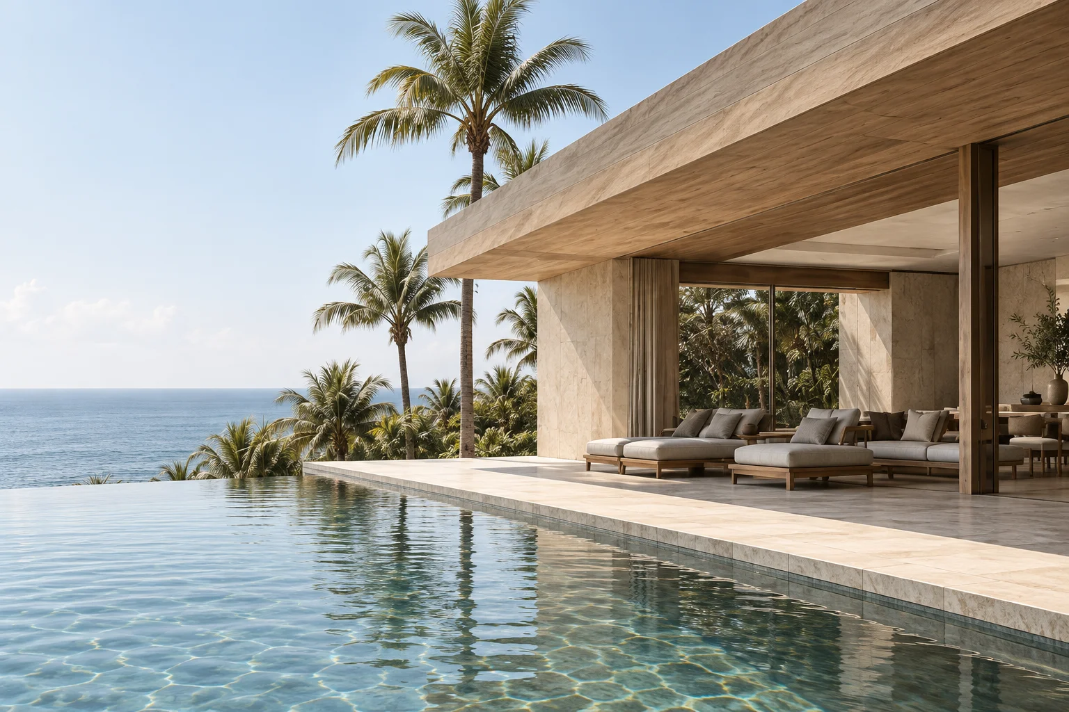 Boho Bali villa 3D visualization by Element Design Studio
