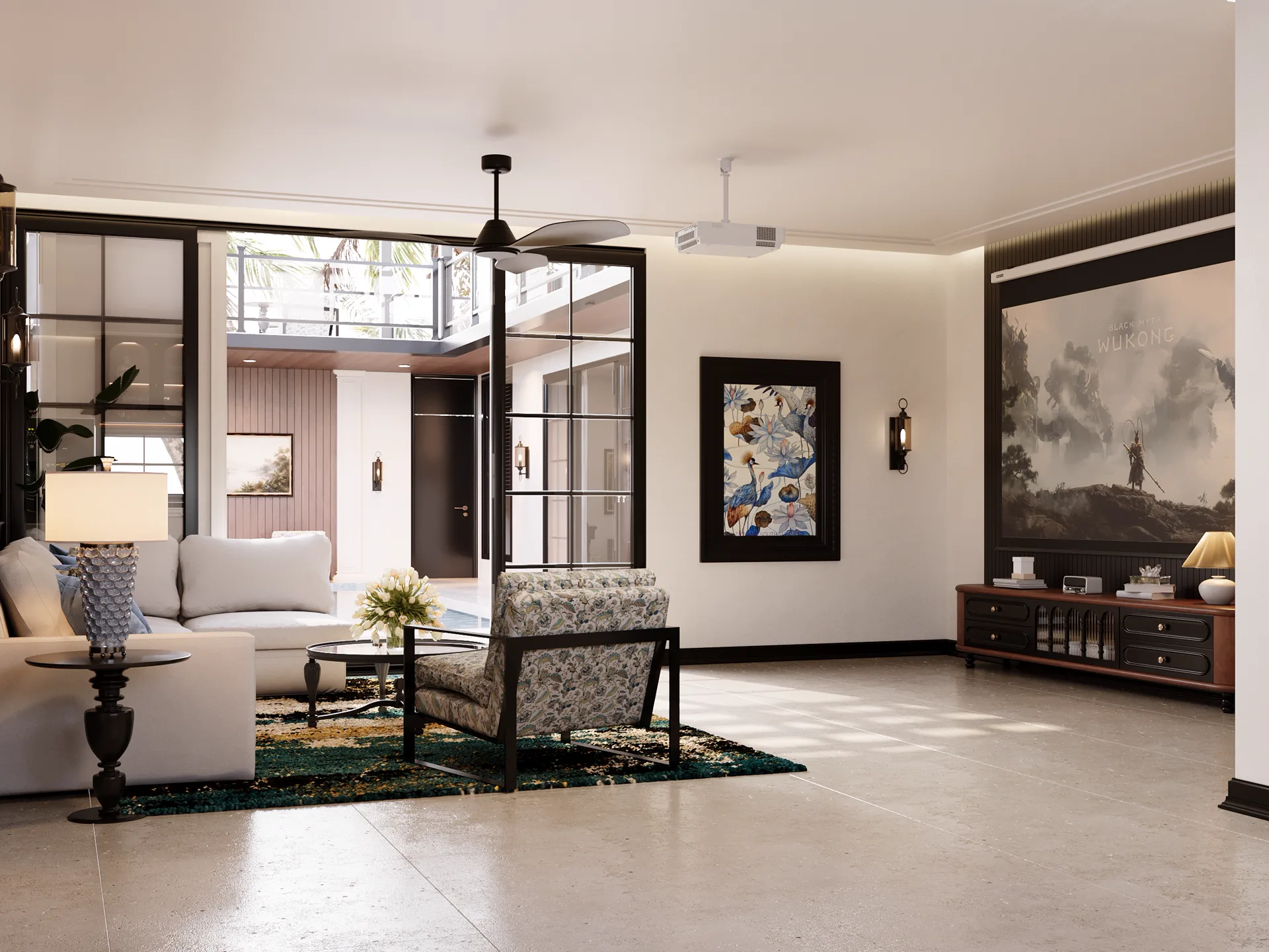Hitomi Villa approved interior render in Bali